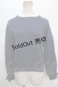 Fi.n.t  / フリル衿付きスウェットプルオーバー F ネイビー Y-24-05-20-081-LO-TO-SZ-ZT380