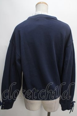 画像2: Fi.n.t  / フリル衿付きスウェットプルオーバー F ネイビー Y-24-05-20-081-LO-TO-SZ-ZT380