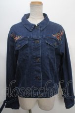 画像1: 【SALE】axes femme / 花刺繍ストレッチデニムジャケット M インディゴ Y-24-05-20-102-AX-JA-SZ-ZT134 (1)