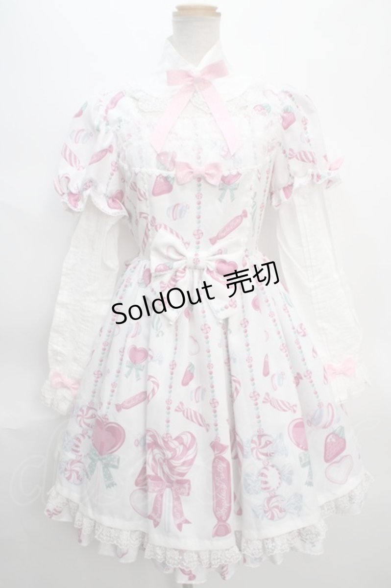 画像1: Angelic Pretty / Candy Ornamentワンピース  シロ Y-24-05-20-108-AP-OP-SZ-ZY (1)