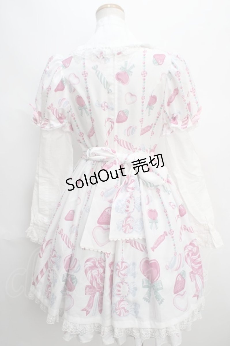 画像2: Angelic Pretty / Candy Ornamentワンピース  シロ Y-24-05-20-108-AP-OP-SZ-ZY (2)