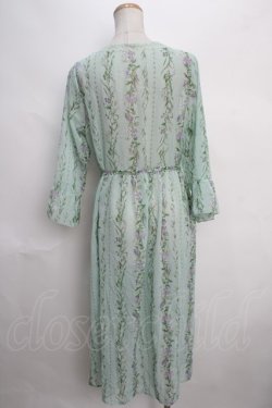 画像2: axes femme / 花柄シースルーロングカーディガン M ミント Y-24-05-20-126-AX-TO-SZ-ZT329