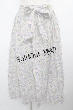 画像1: axes femme / 小花柄ふんわりミディスカート M ベージュ Y-24-05-20-175-AX-SK-SZ-ZT028