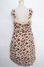 画像2: 【SALE】Jane Marple / ハンガリーローズプリントサックドレス M アイボリー Y-24-05-25-039-JM-OP-AS-ZT104 (2)