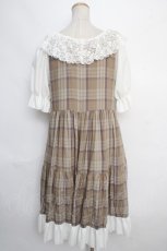 画像2: 【SALE】hoshibako works / ミシェルワンピース  ベージュチェック Y-24-05-25-057-LO-OP-WD-ZT370 (2)