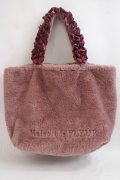 Maison de FLEUR / BAGファーフリルハンドルトートーバッグ F ダークピンク Y-24-05-25-009-LO-BG-SZ-ZT-K012