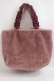 画像1: Maison de FLEUR / BAGファーフリルハンドルトートーバッグ F ダークピンク Y-24-05-25-009-LO-BG-SZ-ZT-K012 (1)