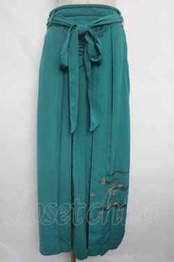 画像1: Ozz oneste / レイヤード入袴風ロングスカート  グリーン Y-24-05-25-093-OO-SK-SZ-ZS