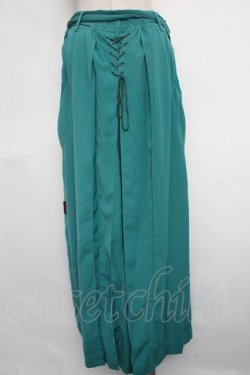 画像2: Ozz oneste / レイヤード入袴風ロングスカート  グリーン Y-24-05-25-093-OO-SK-SZ-ZS