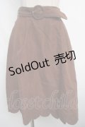 Fi.n.t / ベルト付スカラップスカート F ブラウン Y-24-05-25-108-CA-SK-SZ-ZT429