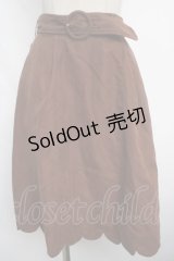 Fi.n.t / ベルト付スカラップスカート F ブラウン Y-24-05-25-108-CA-SK-SZ-ZT429