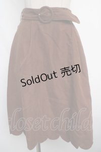 Fi.n.t / ベルト付スカラップスカート F ブラウン Y-24-05-25-108-CA-SK-SZ-ZT429