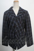 PEACE NOW / チェックジャケット  ブルー Y-24-06-01-122-PU-JA-AS-ZT182