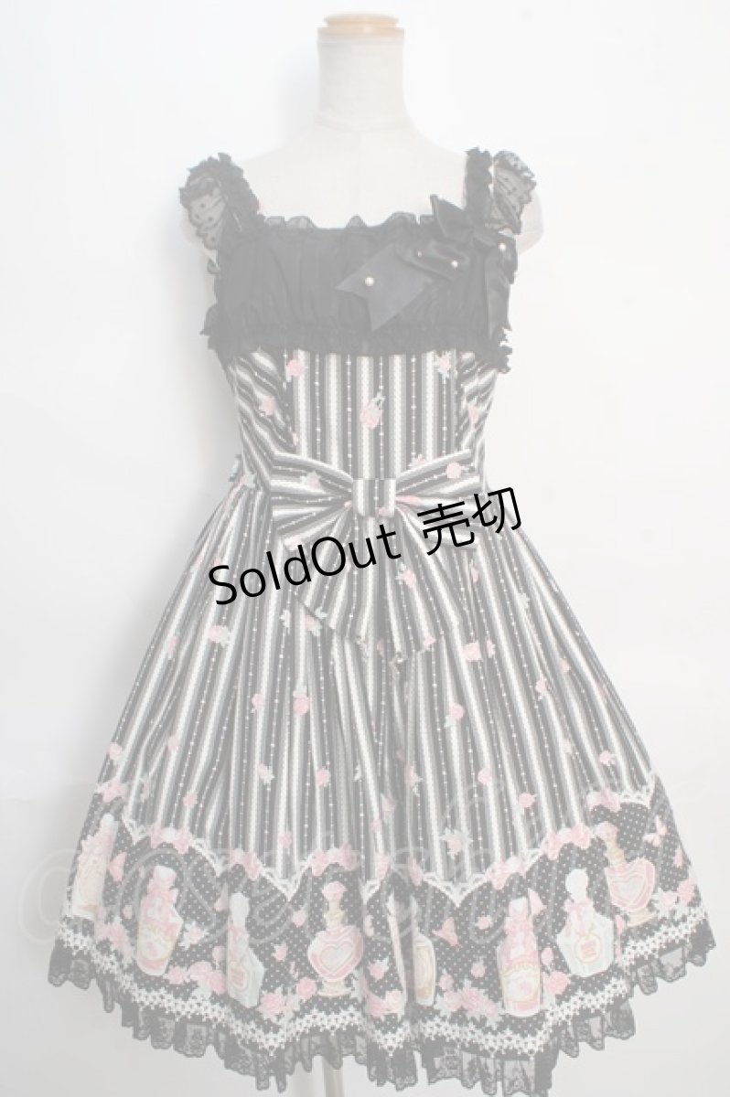 画像1: Angelic Pretty /  ローズトワレジャンパースカート  黒 Y-24-06-04-103-AP-OP-AS-ZY (1)