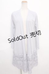 axes femme / 裾レースＵＶカットカーデ M ブルー Y-24-06-08-090-AX-TO-SZ-ZT019
