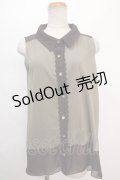 axes femme / シースルーノースリーブブラウス M グリーン Y-24-06-08-152-AX-BL-SZ-ZT019