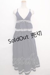 axes femme / ティアードキャミワンピース  紺 Y-24-06-11-087-AX-OP-AS-ZT015