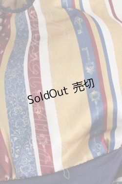 画像3: axes femme POETIQUE / モチーフストライプ柄ワンピース M からし Y-24-06-11-088-AX-OP-SZ-ZT313
