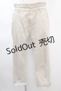 axes femme / ストライプロールアップパンツ L ベージュ Y-24-06-11-126-AX-PA-SZ-ZT163