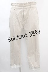 axes femme / ストライプロールアップパンツ L ベージュ Y-24-06-11-126-AX-PA-SZ-ZT163