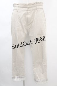 axes femme / ストライプロールアップパンツ L ベージュ Y-24-06-11-126-AX-PA-SZ-ZT163