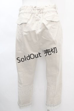 画像2: axes femme / ストライプロールアップパンツ L ベージュ Y-24-06-11-126-AX-PA-SZ-ZT163