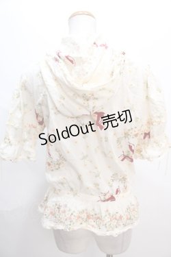 画像2: PINK HOUSE / フリル半袖花柄ブラウス  生成り Y-24-06-14-009-LO-BL-SZ-ZI