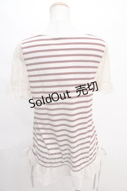 画像2: axes femme / マリンプリントボーダープルオーバー M アカ Y-24-06-17-055-AX-TO-SZ-ZT112