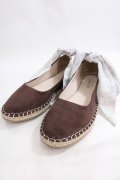 axes femme / リボン付きエスパドリーユ L ブラウン Y-24-06-17-016-AX-SH-SZ-ZY