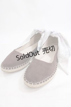 画像1: axes femme / リボン付きエスパドリーユ L ブラウン Y-24-06-17-016-AX-SH-SZ-ZT-K005