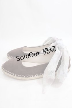 画像2: axes femme / リボン付きエスパドリーユ L ブラウン Y-24-06-17-016-AX-SH-SZ-ZT-K005