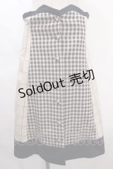 axes femme POETIQUE / チェックバイカラースカート M 紺 Y-24-06-17-159-AX-SK-SZ-ZT048