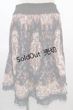 画像1: axes femme / ヴィンテージ花柄スカート M グリーン Y-24-06-22-149-AX-SK-SZ-ZT145