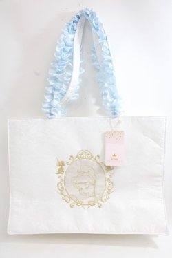 画像1: Maison de FLEUR / EC限定Cinderella/スクエアトートバッグ F アイボリー Y-24-06-27-069-LO-BG-SZ-ZT-K012