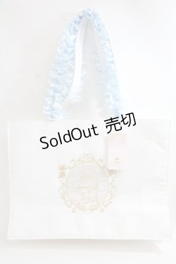 画像1: Maison de FLEUR / EC限定Cinderella/スクエアトートバッグ F アイボリー Y-24-06-27-069-LO-BG-SZ-ZT-K012