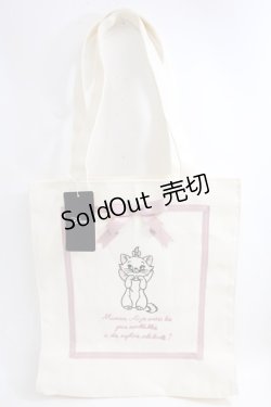 画像1: Maison de FLEUR / Disney Marie/スクエアトートバッグ F ピンク Y-24-06-27-070-LO-BG-AS-ZT-K012