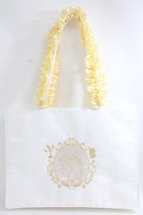 Maison de FLEUR / EC限定Belle/スクエアトートバッグ F アイボリー Y-24-06-27-073-LO-BG-SZ-ZT-K012