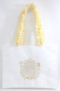 Maison de FLEUR / EC限定Belle/スクエアトートバッグ F アイボリー Y-24-06-27-073-LO-BG-SZ-ZT-K012
