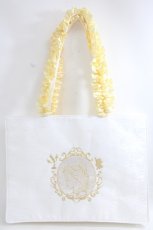 画像1: Maison de FLEUR / EC限定Belle/スクエアトートバッグ F アイボリー Y-24-06-27-073-LO-BG-SZ-ZTK012 (1)