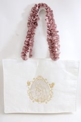 Maison de FLEUR / EC限定Aurora/スクエアトートバッグ F アイボリー Y-24-06-27-076-LO-BG-SZ-ZT-K012