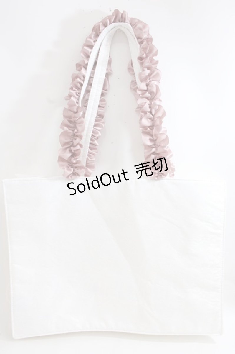 画像2: Maison de FLEUR / EC限定Aurora/スクエアトートバッグ F アイボリー Y-24-06-27-076-LO-BG-SZ-ZTK012 (2)