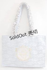 Maison de FLEUR / Cinderella/スクエアトートバッグ F ブルー Y-24-06-27-079-LO-BG-SZ-ZT-K012