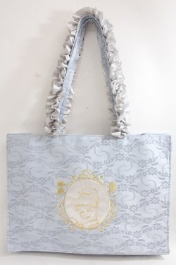 画像1: Maison de FLEUR / Cinderella/スクエアトートバッグ F ブルー Y-24-06-27-079-LO-BG-SZ-ZT-K012