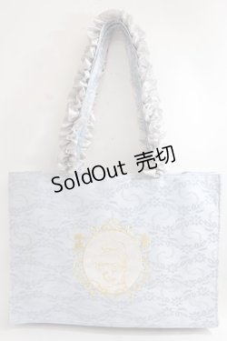 画像1: Maison de FLEUR / Cinderella/スクエアトートバッグ F ブルー Y-24-06-27-079-LO-BG-SZ-ZT-K012