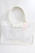 Maison de FLEUR / レースクリアスクエアトートバッグ F アイボリー Y-24-06-27-088-LO-BG-SZ-ZT-K012