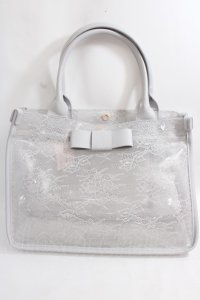 Maison de FLEUR / BAGクリアトートバッグ F グレー Y-24-06-27-089-LO-BG-AS-ZT-K012