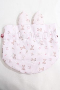 画像1: Maison de FLEUR / ラビット巾着 F ピンク Y-24-06-27-012-LO-ZA-SZ-ZT-K015