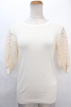画像1: axes femme /  レース切替トップス   Y-24-07-01-087-AX-TO-AS-ZT248
