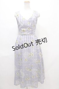 axes femme POETIQUE / ヒマワリレースロングワンピース M ラベンダー Y-24-07-01-131-AX-OP-SZ-ZI