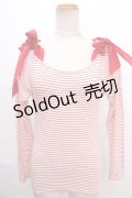 MILK / ショルダーリボントップス  アカ Y-24-07-07-053-ML-TO-SZ-OS